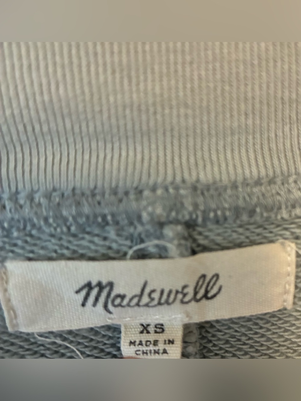 Madewell Light Sage Green Crewneck Sweatshirt 100% Cotton - Picture 3 of 4
